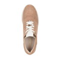 Damskie sneakersy zamszowe na koturnie w pasy zgaszony róż 95-D-654-P