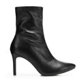 Dopasowane damskie botki na szpilce czarne 101-DP-851-1