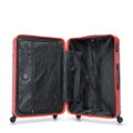 Duża walizka z ABS-u z geometrycznym tłoczeniem czerwona 56-3A-753-30