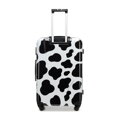 Duża walizka z ABS-u z nadrukiem czarno - biała 56-3A-643-C
