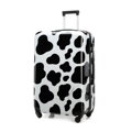 Duża walizka z ABS-u z nadrukiem czarno - biała 56-3A-643-C