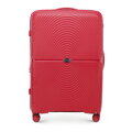 Duża walizka z polipropylenu w okręgi czerwona 56-3T-303-31