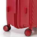 Duża walizka z polipropylenu w okręgi czerwona 56-3T-303-31