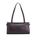 Elegancka bagietka damska ze skóry naturalnej ciemny brąz 103-4E-610-4