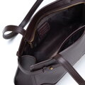 Elegancka bagietka damska ze skóry naturalnej ciemny brąz 103-4E-610-4