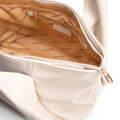 Elegancka damska shopperka z imitacji skóry kremowa 102-4Y-412-0