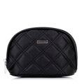Elegancka kosmetyczka z ozdobnymi przeszyciami czarna 99-4Y-202-1D