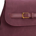 Elegancki plecak damski z klapą śliwkowy 103-4Y-502-3