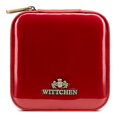 Etui na biżuterię ze skóry lakierowanej czerwone 25-2-300-3