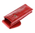 Etui na długopisy ze skóry proste czerwone 21-2-169-3