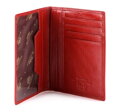 Etui na dokumenty skórzane z kieszenią ciemny brąz 21-2-174-3