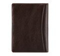 Etui na dokumenty skórzane z kieszenią ciemny brąz 21-2-174-4