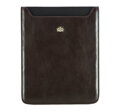 Etui na tablet skórzane z herbem ciemny brąz 10-2-132-4