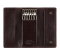 Etui na klucze skórzane z monogramem brązowe 39-2-098-3