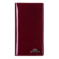Etui na paszport skórzane lakierowane bordowe 14-2L-200-3