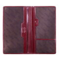 Etui na paszport skórzane lakierowane bordowe 14-2L-200-3