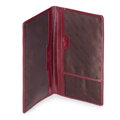 Etui na paszport skórzane lakierowane bordowe 14-2L-200-3