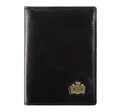 Etui na dokumenty ze skóry z herbem czarne 10-2-086-1