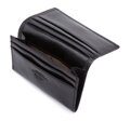 Etui na wizytówki skórzane z monogramem czarne 39-2-101-1