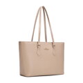 Klasyczna damska shopperka ze skóry naturalnej beżowa 102-4E-626-9