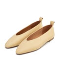 Klasyczne baleriny ze skóry naturalnej żółte 102-D-364-Y