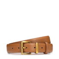 Klasyczny damski pasek ze skóry naturalnej jasny brąz 102-8D-010-5