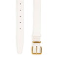 Klasyczny damski pasek ze skóry naturalnej kremowy 102-8D-010-8