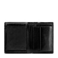 Klasyczny męski portfel ze skóry naturalnej z logo czarny 21-1-009-L10