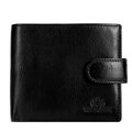 Klasyczny męski portfel ze skóry z zapięciem na napę czarny 21-1-125-L10