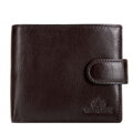 Klasyczny męski portfel ze skóry z zapięciem na napę brązowy 21-1-125-L40