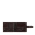 Klasyczny męski portfel ze skóry z zapięciem na napę brązowy 21-1-125-L40