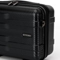 Komplet walizek z polikarbonu w poziome pasy czarny 56-3P-58K-10
