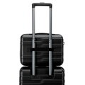 Komplet walizek z polikarbonu w poziome pasy czarny 56-3P-58K-10