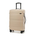 Komplet walizek z ABS - u w poziome pasy beżowy 56-3A-10K-22
