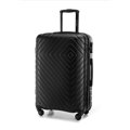Komplet walizek z ABS-u z geometrycznym tłoczeniem czarny 56-3A-75K-11