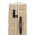 Komplet walizek z ABS - u w poziome pasy beżowy 56-3A-10K-22