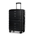 Komplet walizek z polikarbonu w poziome pasy czarny 56-3P-58K-10