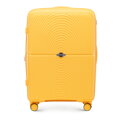Komplet walizek z polipropylenu w okręgi żółty 56-3T-30K-50