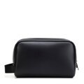 Kosmetyczka z imitacji skóry z logo czarna 29-3Y-900-1