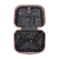 Kosmetyczka z ABS-u w poziome tłoczenie jasny róż 56-3A-004-34