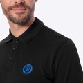 Koszulka polo męska bawełniana z kolorowym logo czarna M0-99-101-1