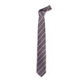 Krawat z jedwabiu we wzory szaro-fioletowy 97-7K-002-X5
