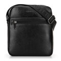 Crossbody taška z imitácie kože s nastaviteľným pásom čierna 100-4P-914-1