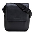 Pánska crossbody taška z pravej kože s klopou čierna Wittchen 29-4U-308-1