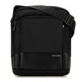 Pánska crossbody taška s ekokoženými prvkami čierna 99-4P-210-1