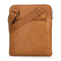 Malá crossbody taška z imitácie kože hnedá 100-4P-912-5