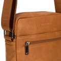 Crossbody taška z imitácie kože s nastaviteľným pásom hnedá 100-4P-914-5