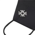 Maseczka bawełniana profilowana z białym monogramem czarna MASECZKA-4L