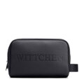 Męska kosmetyczka z imitacji skóry z logo czarna 29-3Y-901-1