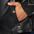 Męska kurtka z naturalnej skóry owczej czarna 101-09-850-1
